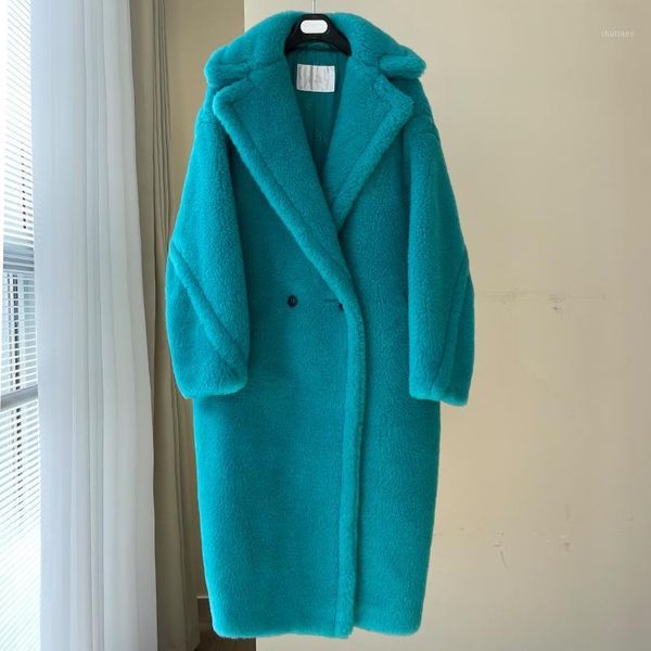 women's wool & blends coat teddy bear real fur women winter alpaca loose coats warm thicken classic, Black
women's wool & blends coat teddy bear real fur women winter alpaca loose coats warm thicken classic, Black