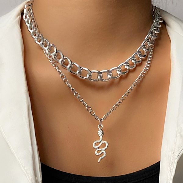 ifmia retro multilayer snake pendant chain necklace for women trendy gold silver color big thick necklaces jewelry
ifmia retro multilayer snake pendant chain necklace for women trendy gold silver color big thick necklaces jewelry