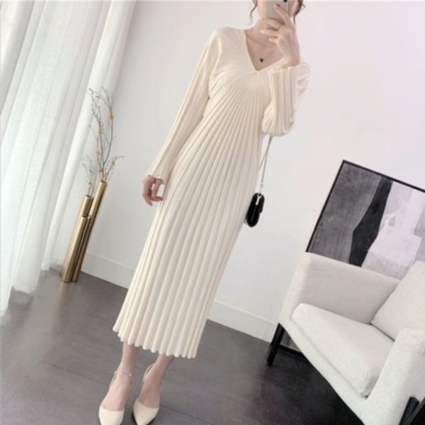 casual dresses women in tights sweater maxi winter dress casual line long sleeve korean office fashion v neck midi robe wzqp, Black;gray
casual dresses women in tights sweater maxi winter dress casual line long sleeve korean office fashion v neck midi robe wzqp, Black;gray
