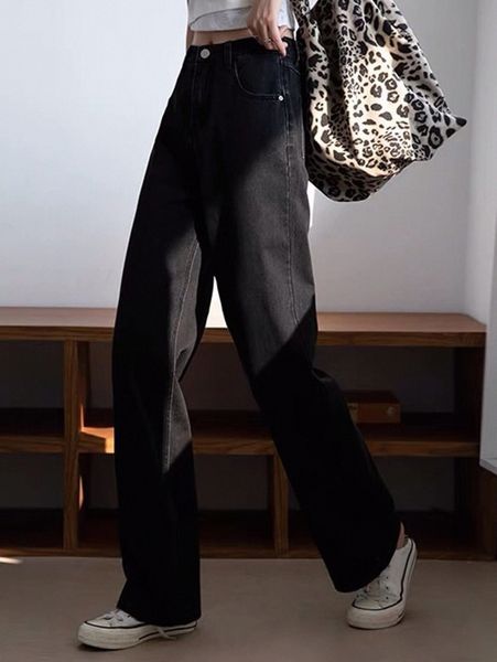 dazy high waist solid straight leg jeans p5hb#, Blue 
dazy high waist solid straight leg jeans p5hb#, Blue