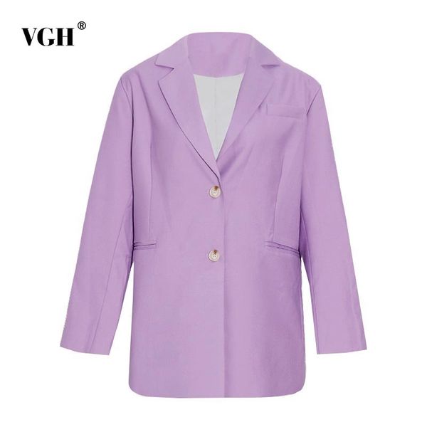 vgh casual basic blazer for women notched collar long sleeve minimalist solid blazers female fashion new clothing spring 210421, White;black
vgh casual basic blazer for women notched collar long sleeve minimalist solid blazers female fashion new clothing spring 210421, White;black