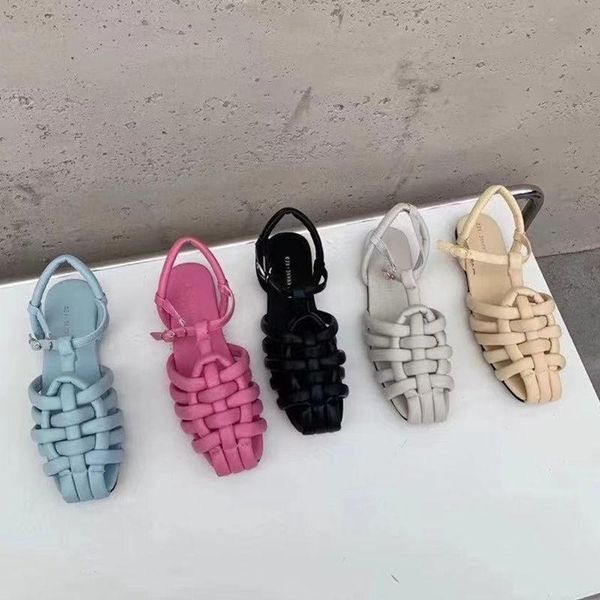 fashion summer women retro rome woven sandals pu leather flat casual slides candy color solid shoes, Black
fashion summer women retro rome woven sandals pu leather flat casual slides candy color solid shoes, Black