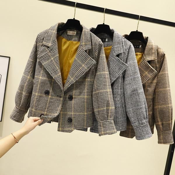 women's suits & blazers plaid short woolen coat for women 2021 spring and autumn high-looking suit casual all -matching small, White;black
women's suits & blazers plaid short woolen coat for women 2021 spring and autumn high-looking suit casual all -matching small, White;black