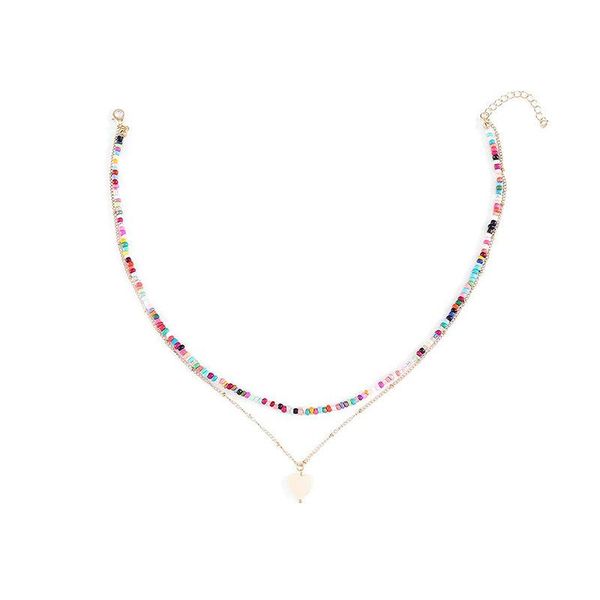 pendant necklaces boho heart beading layering necklace for women two layer ladies vintage jewellery, Silver
pendant necklaces boho heart beading layering necklace for women two layer ladies vintage jewellery, Silver