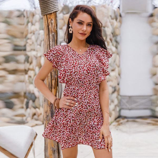 fashion butterfly sleeve floral casual ruffles v neck high waist autumn winter slim print dress for women 2020 new, Black;gray
fashion butterfly sleeve floral casual ruffles v neck high waist autumn winter slim print dress for women 2020 new, Black;gray