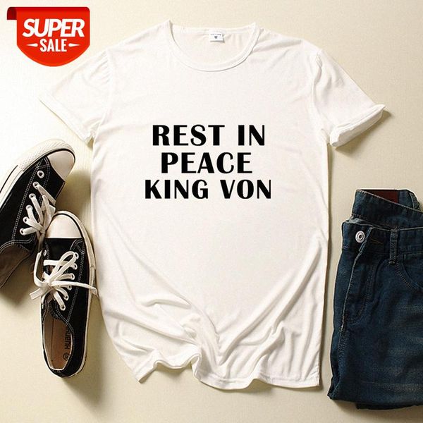 rap king von rest in pea short sleeve men's and women's t-shirt loose large size #iv1p, White
rap king von rest in pea short sleeve men's and women's t-shirt loose large size #iv1p, White
