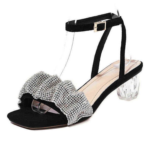 sandels summer crystal women high heels sandals wedding bride elegant ankle buckle ladies open toe shoes size 34 43 220303, Black
sandels summer crystal women high heels sandals wedding bride elegant ankle buckle ladies open toe shoes size 34 43 220303, Black