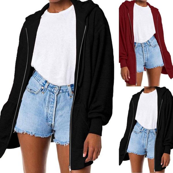 women's jackets women korean version loose hoodies long sleeve zip up solid pocket oversized sweatshirts female thin harajuku hooded co, Black;brown
women's jackets women korean version loose hoodies long sleeve zip up solid pocket oversized sweatshirts female thin harajuku hooded co, Black;brown