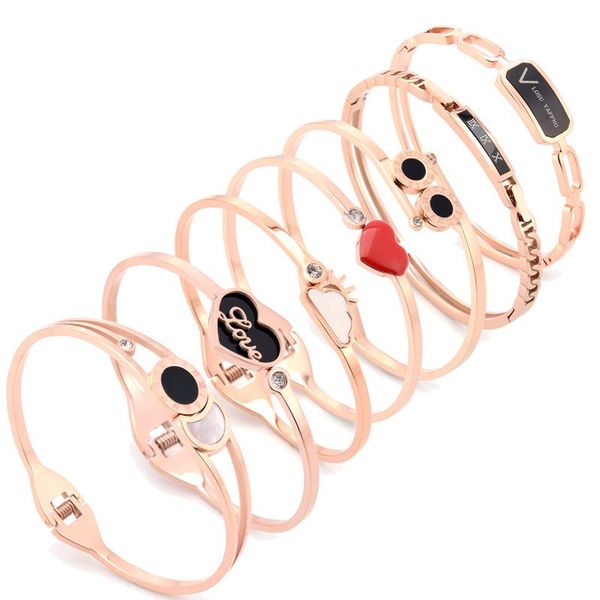 bangle south korea simple rose gold stainless steel non-fading bracelet jewelry ladies couple festival titanium women, Black
bangle south korea simple rose gold stainless steel non-fading bracelet jewelry ladies couple festival titanium women, Black