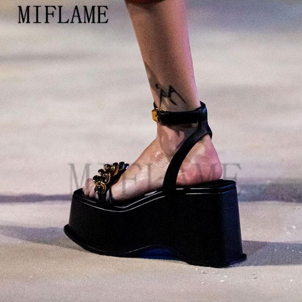 sandals fashion women thick bottom platform high heels summer golden chain decoration wedges buckle strap casual nightclu sandal, Black
sandals fashion women thick bottom platform high heels summer golden chain decoration wedges buckle strap casual nightclu sandal, Black