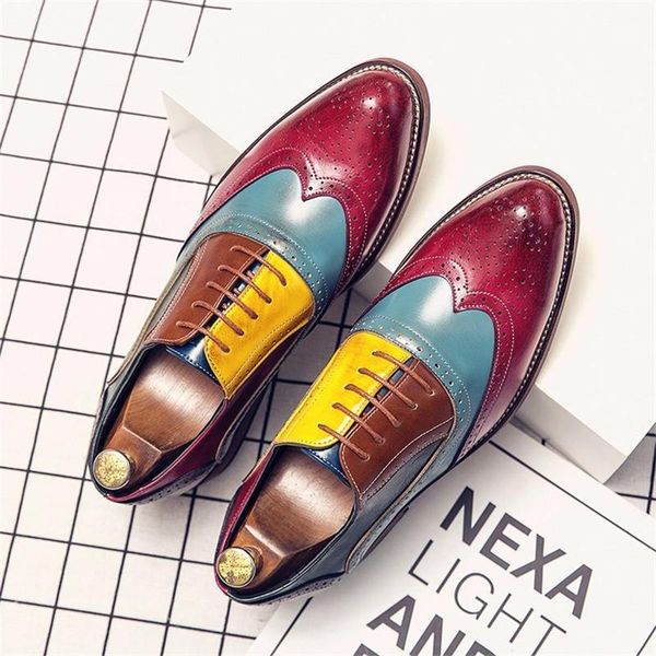 male business dress shoes colorful lace up fashion man casual leather flats leisure wedding party men big size footwear, Black
male business dress shoes colorful lace up fashion man casual leather flats leisure wedding party men big size footwear, Black