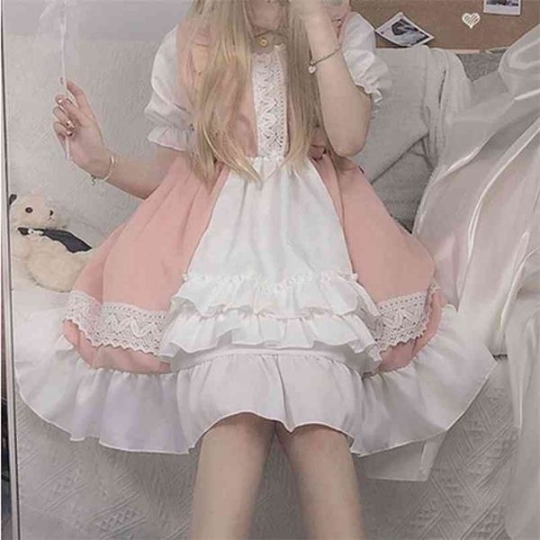 qweek kawaii lolita maid dress pink goth gothic birthday party puff sleeve japanese harajuku ruffle lace-up soft girls 210729, Black;gray
qweek kawaii lolita maid dress pink goth gothic birthday party puff sleeve japanese harajuku ruffle lace-up soft girls 210729, Black;gray