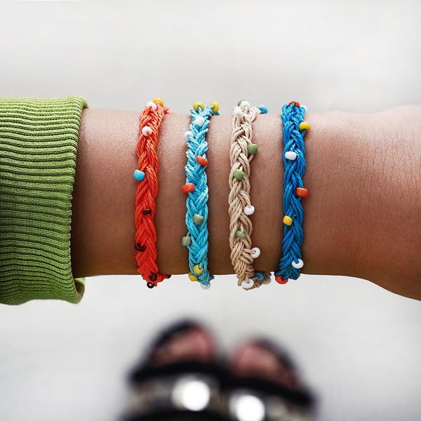 beaded, strands trend bohemia vintage colorful y2k cord rope beads bracelets for teen girls women handmade twist bracelet fashion jewellry, Black
beaded, strands trend bohemia vintage colorful y2k cord rope beads bracelets for teen girls women handmade twist bracelet fashion jewellry, Black