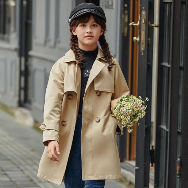 jackets autumn spring long for girls fashion double breasted solid color coats with belt children teens casual outerwear, Blue;gray
jackets autumn spring long for girls fashion double breasted solid color coats with belt children teens casual outerwear, Blue;gray