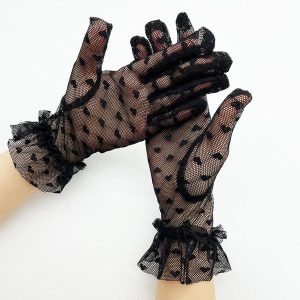 five fingers gloves mesh fishnet female five-finger short lace thin dance retro party black white, Blue;gray
five fingers gloves mesh fishnet female five-finger short lace thin dance retro party black white, Blue;gray