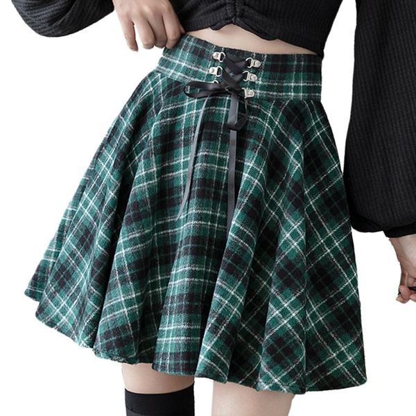 skirts gothic punk harajuku women skirt plaid print lace up hip hop winter casual green grey red goth pleated woolen skater streetwear, Black
skirts gothic punk harajuku women skirt plaid print lace up hip hop winter casual green grey red goth pleated woolen skater streetwear, Black