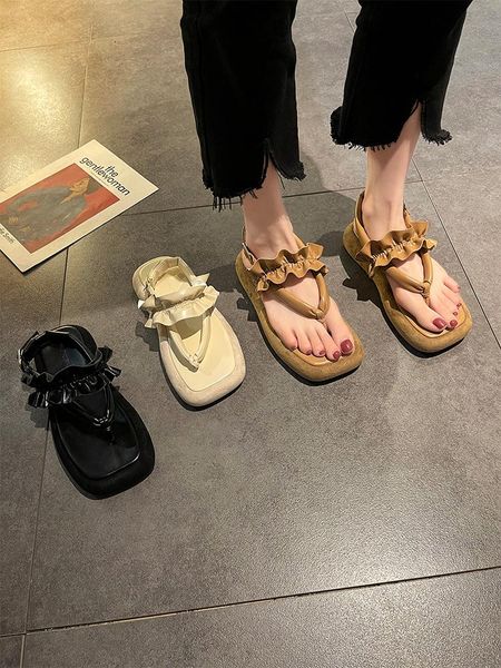 sandals 2021 retro woman shoes suit female beige med buckle anti-skid flip flops platform all-match summer heels original bl, Black
sandals 2021 retro woman shoes suit female beige med buckle anti-skid flip flops platform all-match summer heels original bl, Black