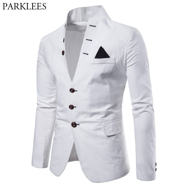 casual white blazer jacket men brand stand collar slim fit mens blazers single breasted wedding groom blazer masculino 2xl 210522, White;black
casual white blazer jacket men brand stand collar slim fit mens blazers single breasted wedding groom blazer masculino 2xl 210522, White;black