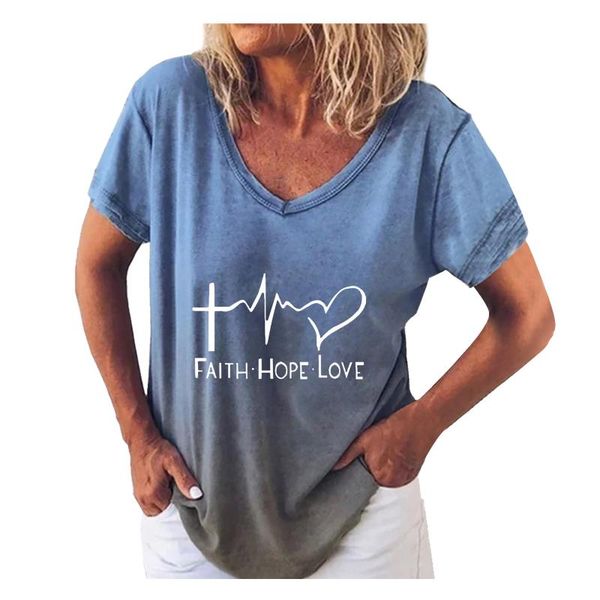 women's t-shirt t shirt female gradient printing letter shirts women lovely fashion short sleeve tees v-neck print pullover, White
women's t-shirt t shirt female gradient printing letter shirts women lovely fashion short sleeve tees v-neck print pullover, White