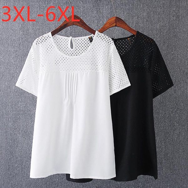 women's blouses & shirts 2021 ladies summer plus size chiffon shirt for women large loose casual short sleeve white black blouse 3xl 4
women's blouses & shirts 2021 ladies summer plus size chiffon shirt for women large loose casual short sleeve white black blouse 3xl 4