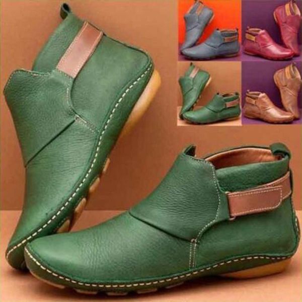 leather ankle boots for women autumn winter cross strips vintage punk shoes ladies flat woman, Black
leather ankle boots for women autumn winter cross strips vintage punk shoes ladies flat woman, Black