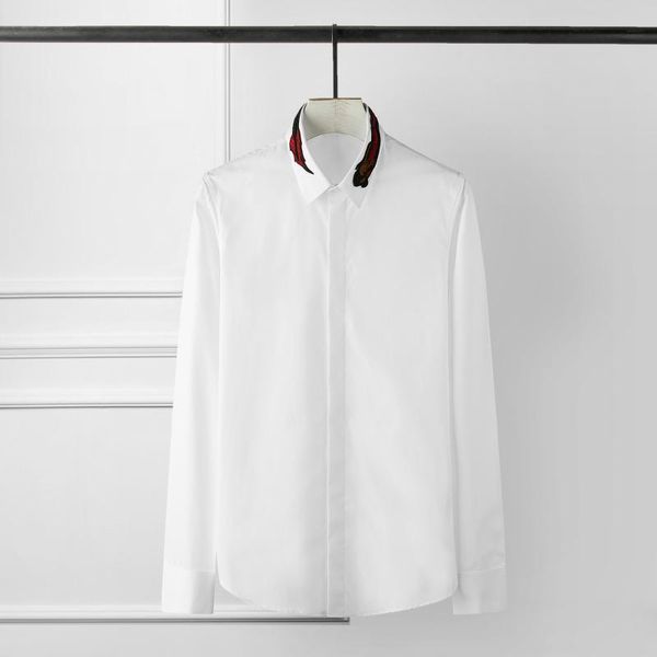 men's casual shirts long luxury embroidery sleeve mens fashion party wedding men shirt plus size 4xl slim fit, White;black
men's casual shirts long luxury embroidery sleeve mens fashion party wedding men shirt plus size 4xl slim fit, White;black