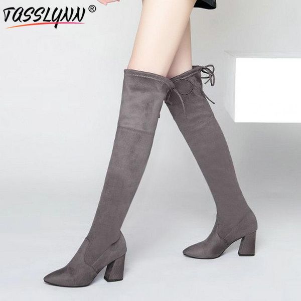 boots tasslynn 2021 lace up pointed toe women hoof high heel winter over the knee stretch fabric, Black
boots tasslynn 2021 lace up pointed toe women hoof high heel winter over the knee stretch fabric, Black