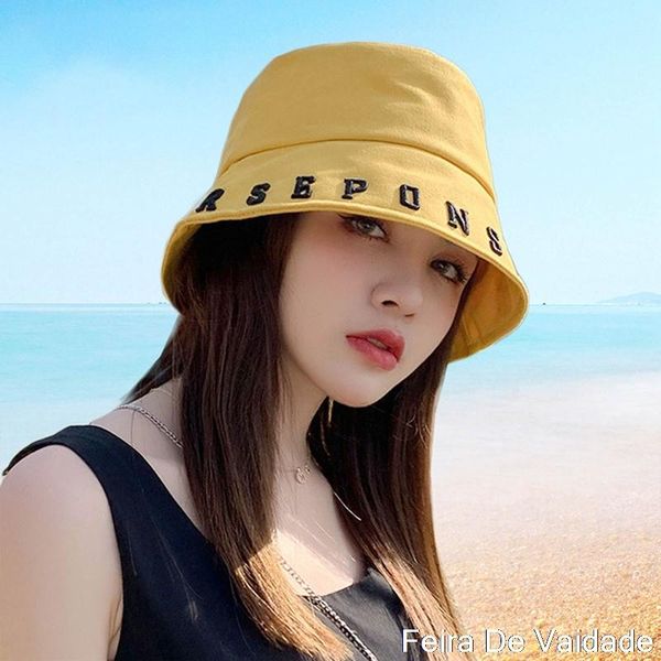 wide brim hats korean fashion letter embroidered flat buckets hat summer women panama fisherman foldable outdoor sun caps, Blue;gray
wide brim hats korean fashion letter embroidered flat buckets hat summer women panama fisherman foldable outdoor sun caps, Blue;gray