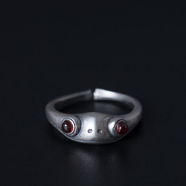 s925 creative jewelry sier red chalcedony ring female personality frog prince opening adjustable, Silver
s925 creative jewelry sier red chalcedony ring female personality frog prince opening adjustable, Silver