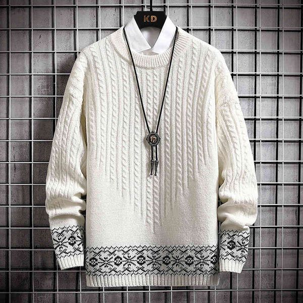 men's sweaters knitted pullovers, thick cashmere thermal knitwear, winter, 2021, White;black
men's sweaters knitted pullovers, thick cashmere thermal knitwear, winter, 2021, White;black
