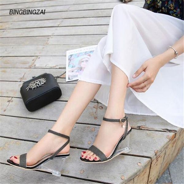 shoes woman 8cm wedges pumps summer sandals flock peep toe comfortable nightclub wedding buckle 35-41, Black
shoes woman 8cm wedges pumps summer sandals flock peep toe comfortable nightclub wedding buckle 35-41, Black