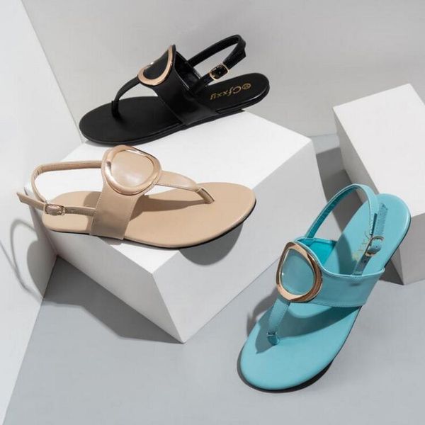 sandals fashion summer women with metal buckle flip-flops pu comfortable non slip design ladies shoes, Black
sandals fashion summer women with metal buckle flip-flops pu comfortable non slip design ladies shoes, Black