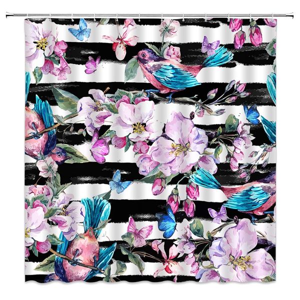 floral birds shower curtain decor pink flower blooming branch butterfly romantic spring plant blue fabric bath curtains bathroom
floral birds shower curtain decor pink flower blooming branch butterfly romantic spring plant blue fabric bath curtains bathroom