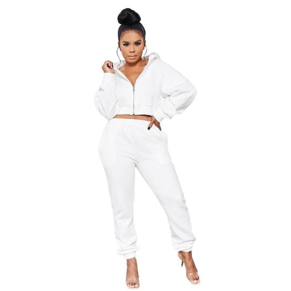 women's two piece pants autumn lady clothing casual zipper hooded crop and elastic high waist pencil outfits for women dresy damskie, White
women's two piece pants autumn lady clothing casual zipper hooded crop and elastic high waist pencil outfits for women dresy damskie, White