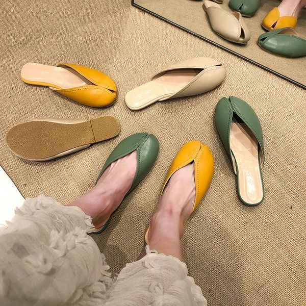 slippers spring and summer women's shoes korean silk satin pointed bow tie baotou flat heel sets semi uik89, Black
slippers spring and summer women's shoes korean silk satin pointed bow tie baotou flat heel sets semi uik89, Black