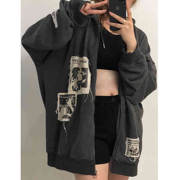 women's hoodies & sweatshirts female hoodies oversized spring jacket printed goth harajuku y2k aesthetic clothing grunge punk zip-up vp, Black
women's hoodies & sweatshirts female hoodies oversized spring jacket printed goth harajuku y2k aesthetic clothing grunge punk zip-up vp, Black