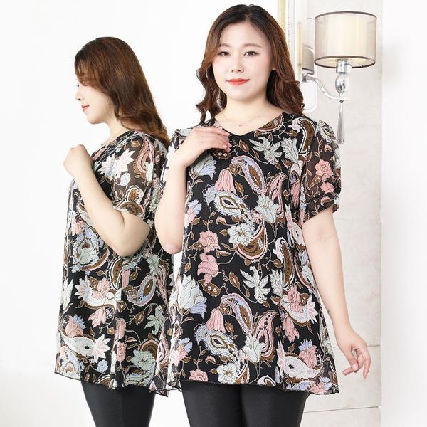 elegant loose plus size women blouses chiffon shirts female summer print and casual mother clothing t20025 women's &, White
elegant loose plus size women blouses chiffon shirts female summer print and casual mother clothing t20025 women's &, White