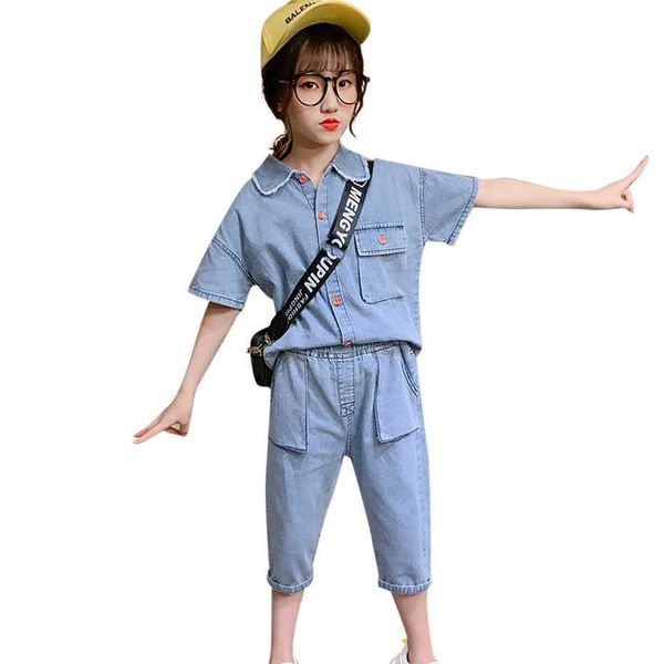 kids clothes denim t shirt + short for girls casual style tracksuit girl summer 6 8 10 12 14 210528, White
kids clothes denim t shirt + short for girls casual style tracksuit girl summer 6 8 10 12 14 210528, White