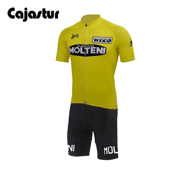 racing sets molteni retro cycling jersey set men short sleeve yellow bib shorts mtb ropa ciclismo bike wear clothing cajastur, Black;blue
racing sets molteni retro cycling jersey set men short sleeve yellow bib shorts mtb ropa ciclismo bike wear clothing cajastur, Black;blue