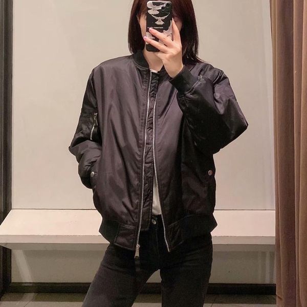 women's jackets kumsvag women bomber jacket coats 2021 autumn winter solid cotton casual female loose plus size outerwear clothes, Black;brown
women's jackets kumsvag women bomber jacket coats 2021 autumn winter solid cotton casual female loose plus size outerwear clothes, Black;brown