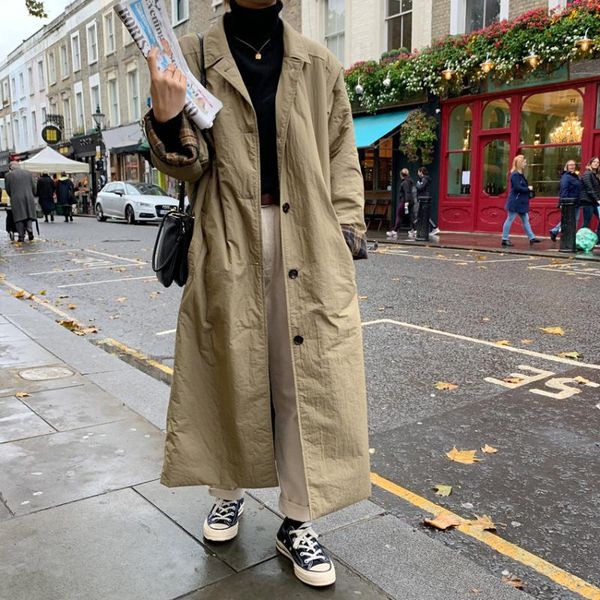 women's jackets obrix light spring female coat solid color long loose fit casual style jacket for women, Black;brown
women's jackets obrix light spring female coat solid color long loose fit casual style jacket for women, Black;brown