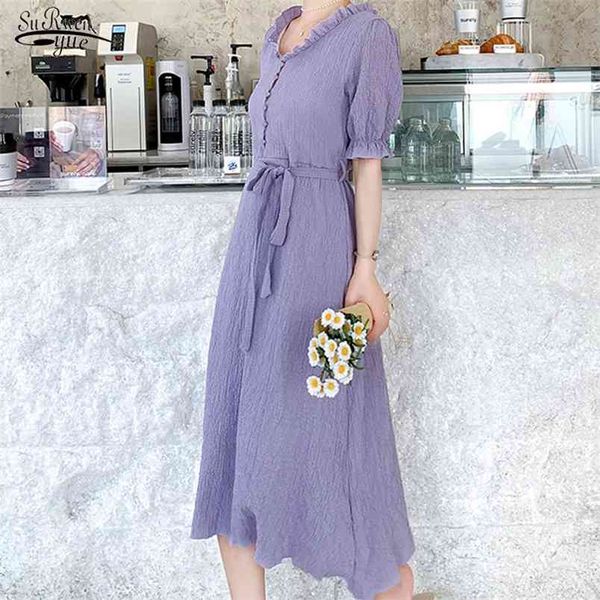 vestidos a line summer women dress solid puff short sleeve midi vintage medium-length es purple 9828 210421, Black;gray
vestidos a line summer women dress solid puff short sleeve midi vintage medium-length es purple 9828 210421, Black;gray