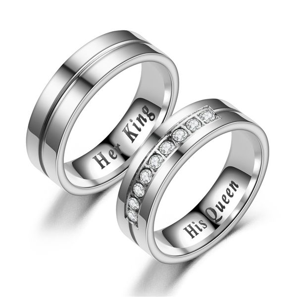 couple ring her king his queen's valentine's day gift women's jewelry party gifts, Silver
couple ring her king his queen's valentine's day gift women's jewelry party gifts, Silver