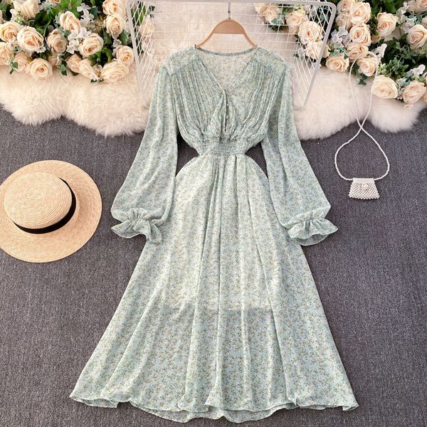 vintage a-line print dress spring style elegant v-neck slim mid-length floral dress clothing women chiffon maxi 210420, Black;gray
vintage a-line print dress spring style elegant v-neck slim mid-length floral dress clothing women chiffon maxi 210420, Black;gray
