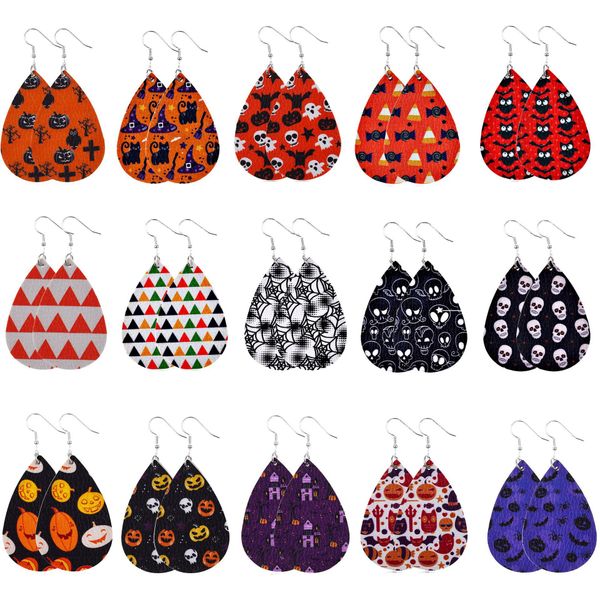 2022 new halloween leather earrings for women unique design skull ghost pumpkin print teardrop earrings dangle party jewelry, Silver
2022 new halloween leather earrings for women unique design skull ghost pumpkin print teardrop earrings dangle party jewelry, Silver