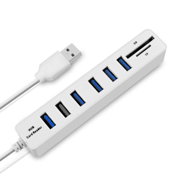 hubs cable hub usb 2.0 6 ports wire splitter high-speed computer power cord adapter with tf sd card reader
hubs cable hub usb 2.0 6 ports wire splitter high-speed computer power cord adapter with tf sd card reader