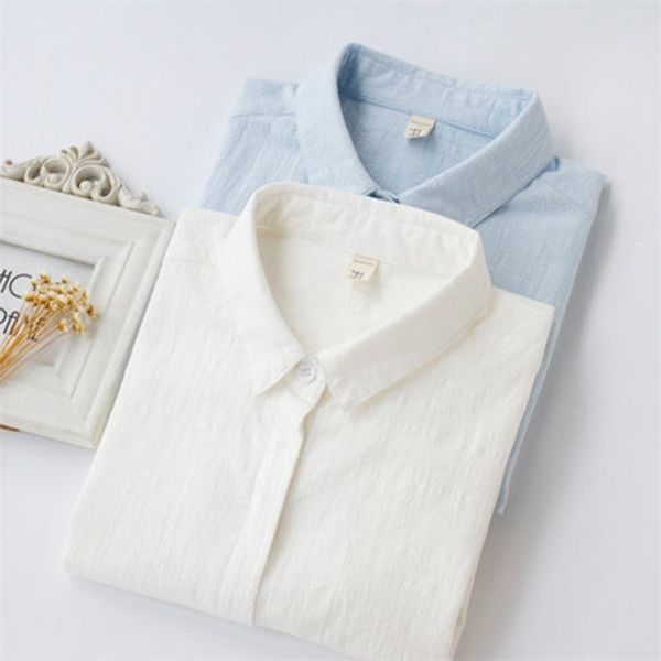 arrival autumn women long sleeve shirts all-matched casual turn-down collar white blouse 100% cotton ladies d392 210512
arrival autumn women long sleeve shirts all-matched casual turn-down collar white blouse 100% cotton ladies d392 210512