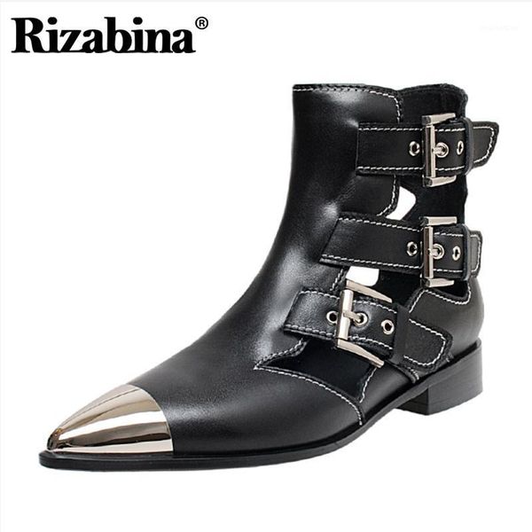 boots rizabina woman summer real leather metal buckle pointed toe ankle cool fashion women footwear size 34-401, Black
boots rizabina woman summer real leather metal buckle pointed toe ankle cool fashion women footwear size 34-401, Black