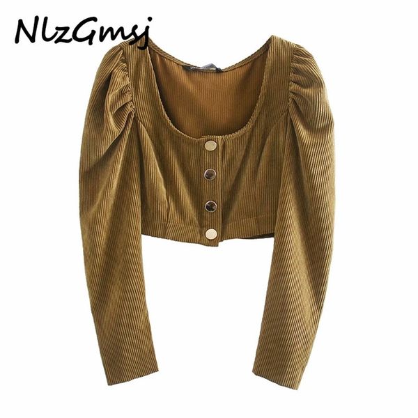 blouse women crop long sleeve vintage autumn female fashion front metal button streetwear short shirt 210628, White
blouse women crop long sleeve vintage autumn female fashion front metal button streetwear short shirt 210628, White