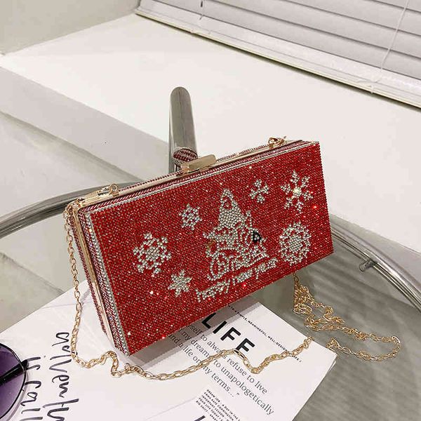christmas tree with diamond dinner hand small square shoulder anticline cross chain evening party bag
christmas tree with diamond dinner hand small square shoulder anticline cross chain evening party bag